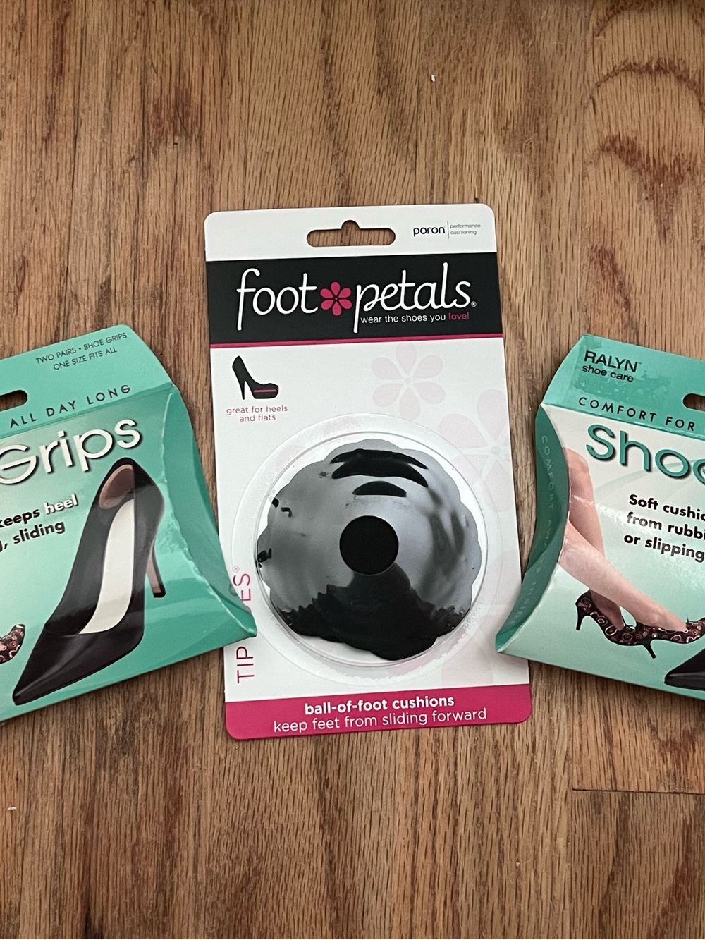 Foot Petals Black Ball-of-Foot Cushions by Foot Petals